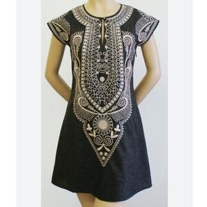 THEME Linen & Cotton Embroidered Dress